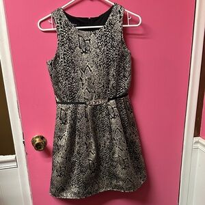 Amy Byer Black and Cream Mini Dress